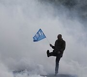 Neramumai per protestą prie&scaron; gėjų santuokas Prancūzijoje