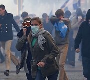Neramumai per protestą prie&scaron; gėjų santuokas Prancūzijoje