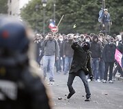 Neramumai per protestą prie&scaron; gėjų santuokas Prancūzijoje