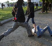 Neramumai per protestą prie&scaron; gėjų santuokas Prancūzijoje