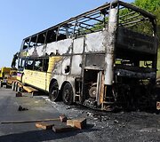 Sudegęs autobusas