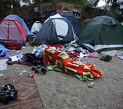 Turkijos protestuotojų palapinės 