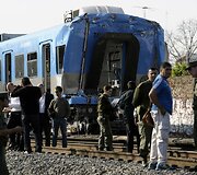 &Scaron;alia Buenos Airių įvyko traukinio avarija
