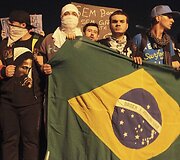 Protestuotojai Brazilijoje 