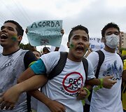 Protestuotojai Brazilijoje