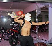 Protestuotojas Brazilijoje