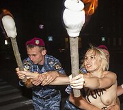 Policija sulaikė &bdquo;Femen&ldquo; aktyvistę.