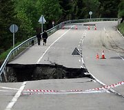Ispanijoje sugriuvusi kelio dalis