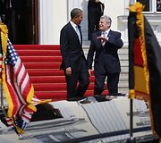 JAV prezidentas Barackas Obama ir Vokietijos prezidentas Joachimas Gauckas