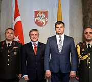 Turkijos gynybos ata&scaron;ė Lietuvai Osmano Eriklio akreditacijos ceremonija.