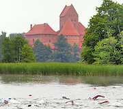 Trakų triatlono akimirka