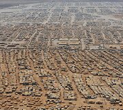 Sirijos pabėgėlių stovykla Jordanijoje 