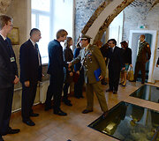 Ceremonijos akimirka Kra&scaron;to apsaugos ministerijoje