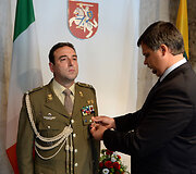 Italijos gynybos ata&scaron;ė Lietuvai Claudio Fazari ir Marijus Velička