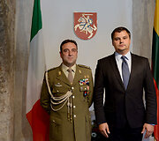 Italijos gynybos ata&scaron;ė Lietuvai Claudio Fazari ir Marijus Velička