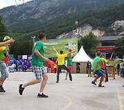 Lietuvos sirgaliai Slovėnijoje žaidžia krep&scaron;inį.