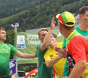 Lietuvos sirgaliai Slovėnijoje žaidžia krep&scaron;inį.