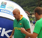 Lietuvos sirgaliai Slovėnijoje žaidžia krep&scaron;inį.