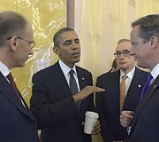 JAV prezidentas Barackas Obama ir Didžiosios Britanijos ministras pirmininkas Davidas Cameronas