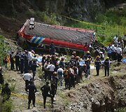 Autobuso avarija Gvatemaloje