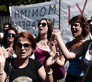 Protestuotojai Atėnuose