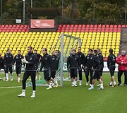 Lietuvos futbolo rinktinės treniruotė
