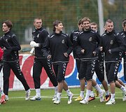 Lietuvos futbolo rinktinės treniruotė