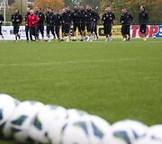 Lietuvos futbolo rinktinės treniruotė