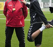 Lietuvos futbolo rinktinės treniruotė