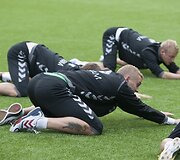 Lietuvos futbolo rinktinės treniruotė