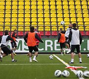 Lietuvos futbolo rinktinės treniruotė