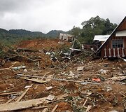 Žemės nuo&scaron;liaužos padariniai Meksikoje