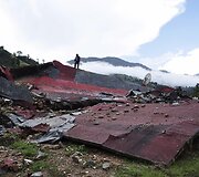 Žemės nuo&scaron;liaužos padariniai Meksikoje