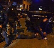 Protestuotojai Italijoje
