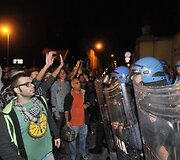 Protestuotojai Italijoje