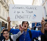 Moksleivių protestas Paryžiuje