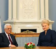 Palestinos prezidentas Mahmudas Abbasas ir Lietuvos prezidentė Dalia Grybauskaitė