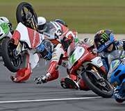 Miguelio Oliveira avarija &bdquo;Moto3&ldquo; lenktynėse
