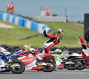 Miguelio Oliveira avarija &bdquo;Moto3&ldquo; lenktynėse