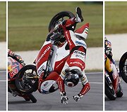 Miguelio Oliveira avarija &bdquo;Moto3&ldquo; lenktynėse