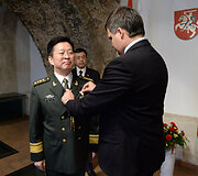 Atsisveikinimas su kadenciją baigiančiu Kinijos gynybos ata&scaron;ė Lietuvai Wei Zhuo