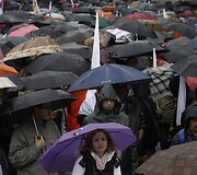 Streikuojančių darbuotojų protestas Graikijoje