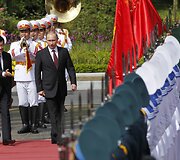 Vietnamo prezidentas Truongas Tan Sangas ir Rusijos prezidentas Vladimiras Putinas 