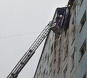 Daugiabutis Rusijoje po dujų sporgimo