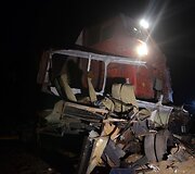 Traukinio ir autobuso avarijos padariniai Egipte