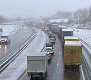 Transporto spūstis Prancūzijos greitkelyje 