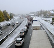 Transporto spūstis Prancūzijos greitkelyje 