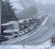 Transporto spūstis Prancūzijos greitkelyje 