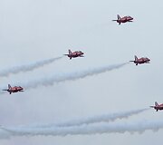 Britanijos karali&scaron;kųjų oro pajėgų akrobatų pasirodymas