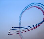 Britanijos karali&scaron;kųjų oro pajėgų akrobatų pasirodymas 